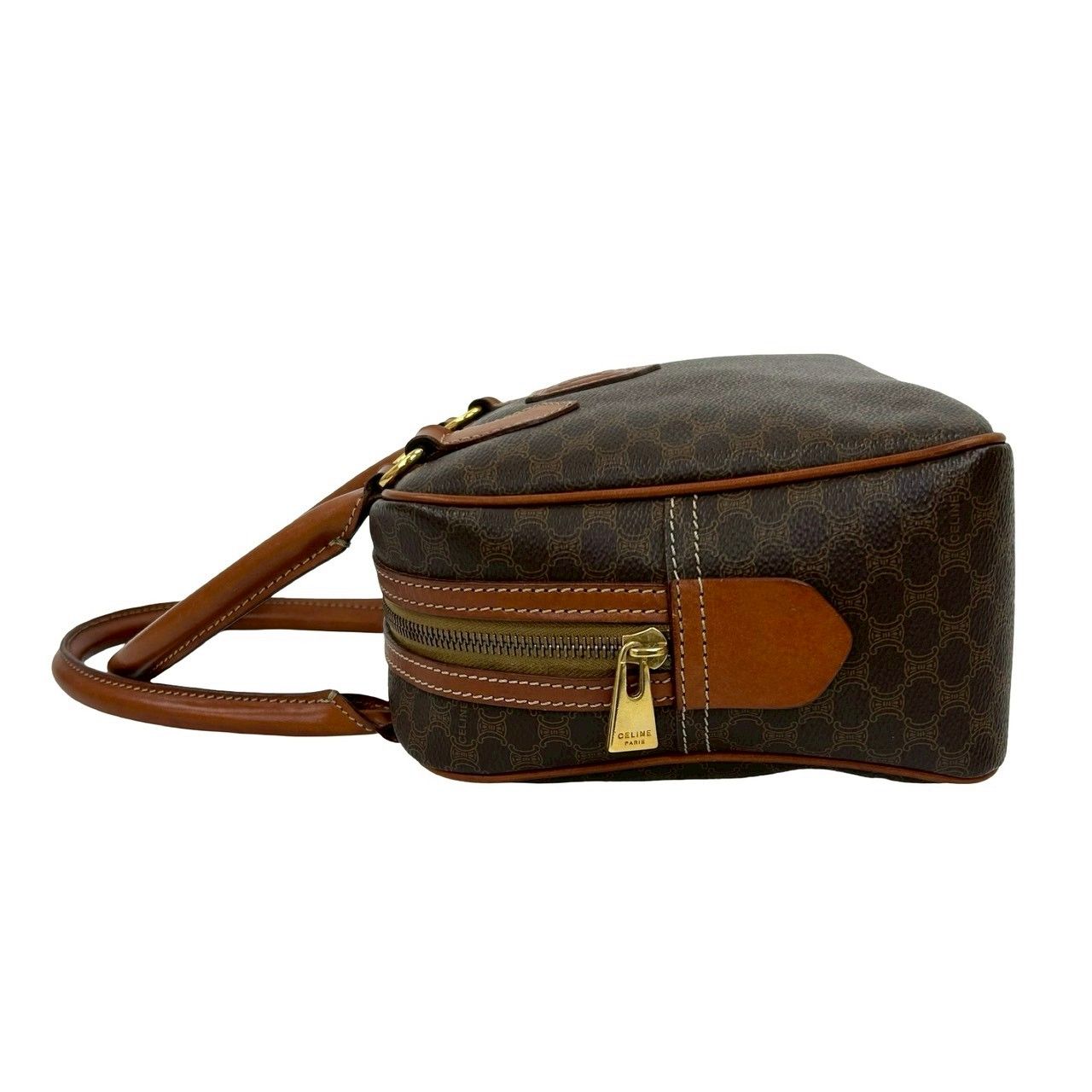 極 美品 CELINE セリーヌ ヴィンテージ マカダム 柄 トリオンフ ロゴ