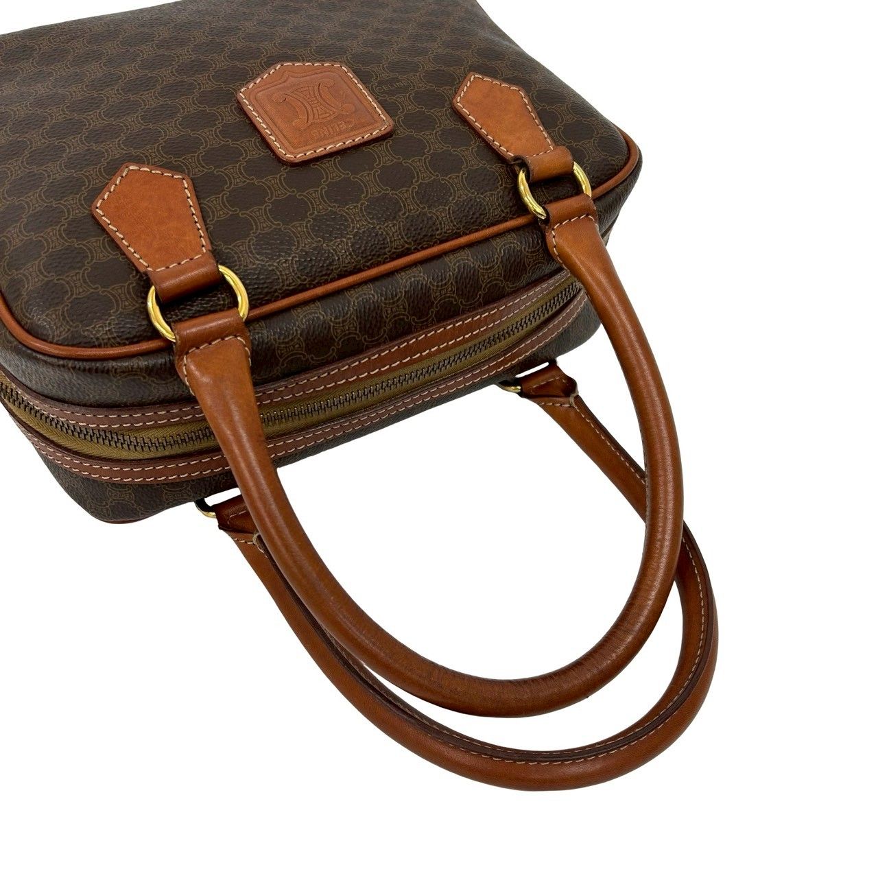 極 美品 CELINE セリーヌ ヴィンテージ マカダム 柄 トリオンフ ロゴ