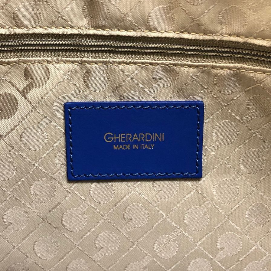 ゲラルディーニ リナシメント 総柄 トートバッグ ブルー【AFE4