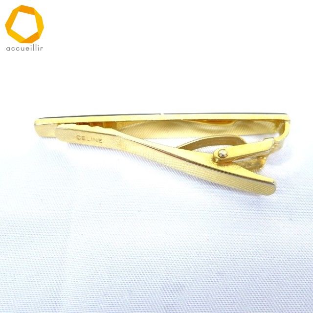 ae セリーヌ CELINE カフス ネクタイピン セット ゴールド シルバー 黒