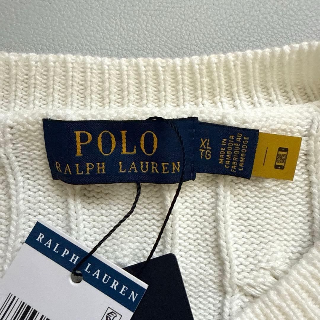 未使用 タグ付き ポロラルフローレン カーディガン ケーブルニット
