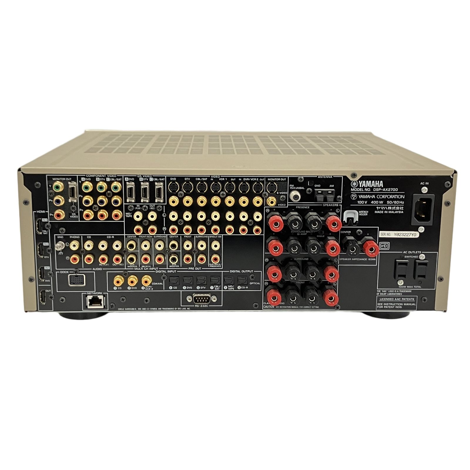 YAMAHA DSP-AX2700 AVアンプ リモコン付 オーディオ 中古 T10892165