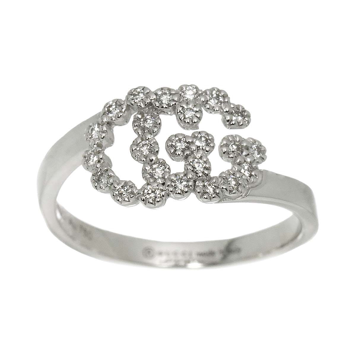 グッチ GUCCI GG ランニング #7 リング ダイヤ K18 WG ホワイト