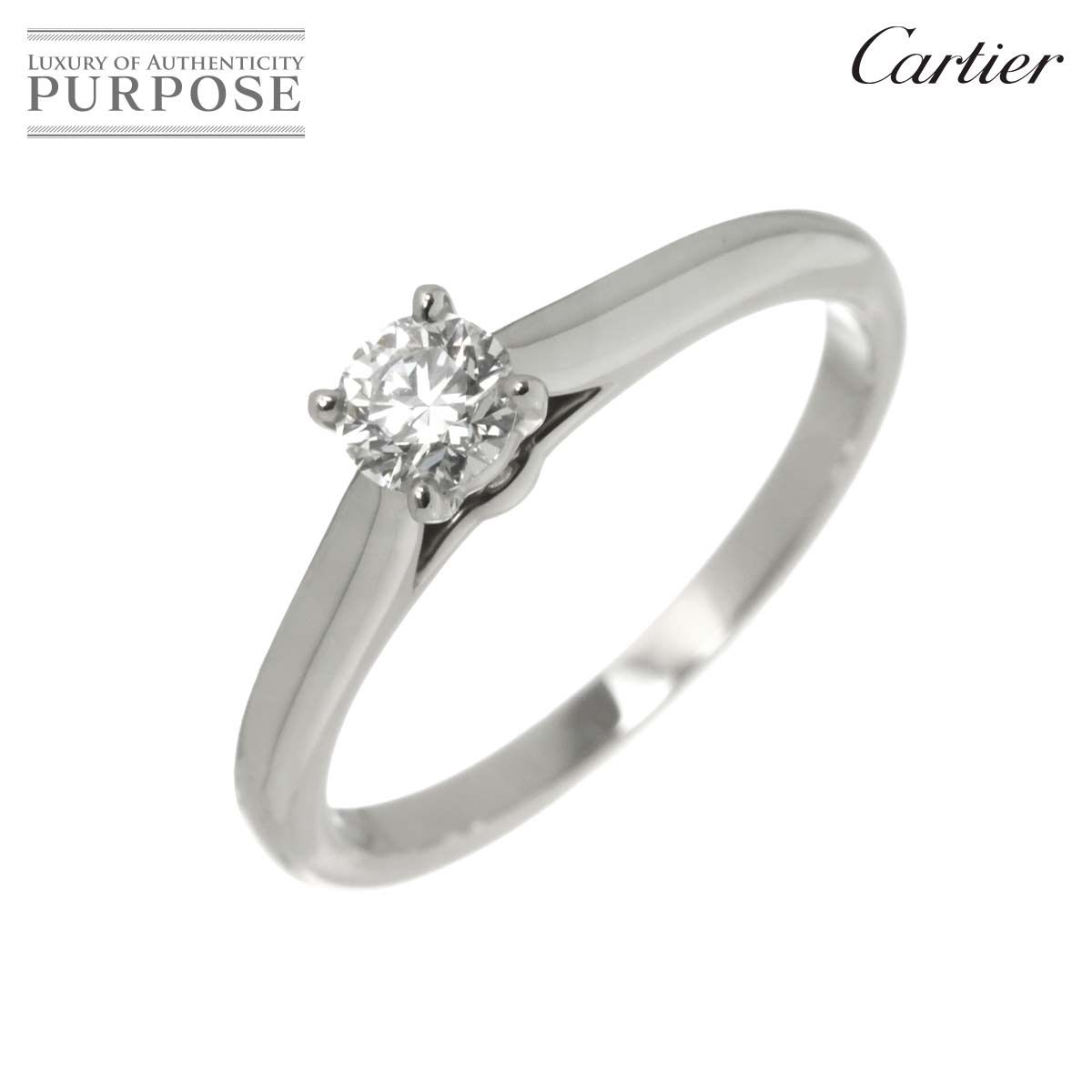 カルティエ Cartier ソリテール #50 リング ダイヤ 0.25ct Pt プラチナ 