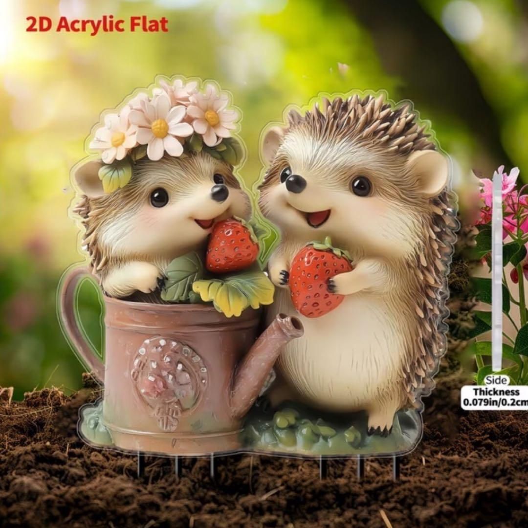 ガーデンピック ハリネズミ ガーデンオーナメント 園芸用品 ベランダ