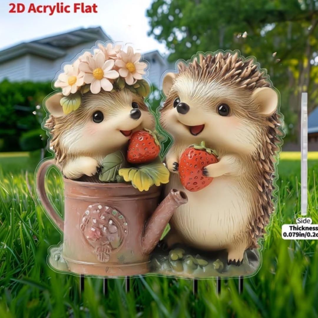 ガーデンピック ハリネズミ ガーデンオーナメント 園芸用品 ベランダ