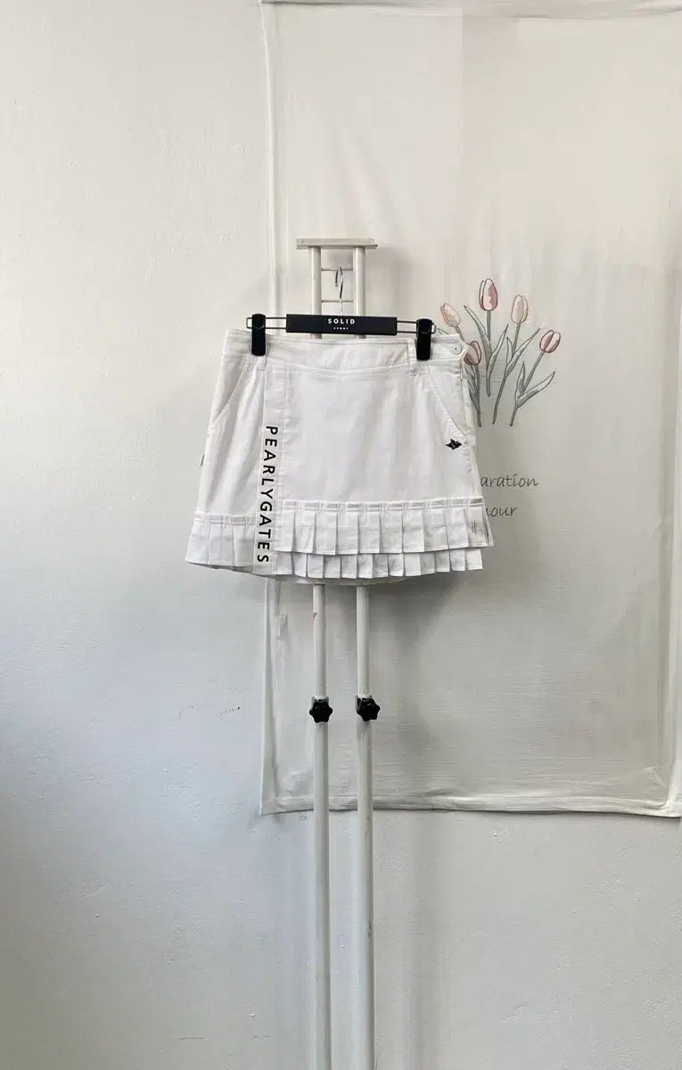 パーリーゲイツ PEARLY GATES 白 ゴルフ プリーツ スカート - メルカリ