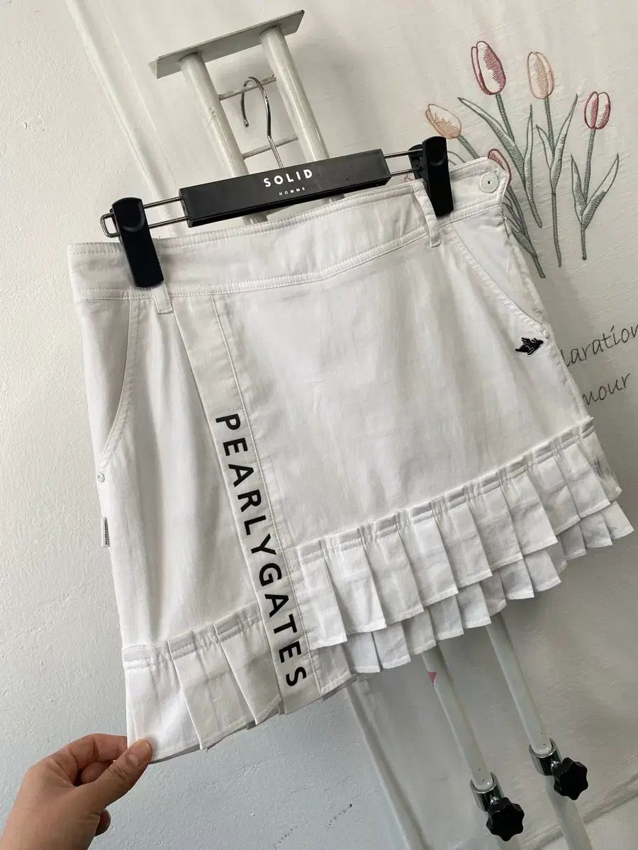 パーリーゲイツ PEARLY GATES 白 ゴルフ プリーツ スカート - メルカリ