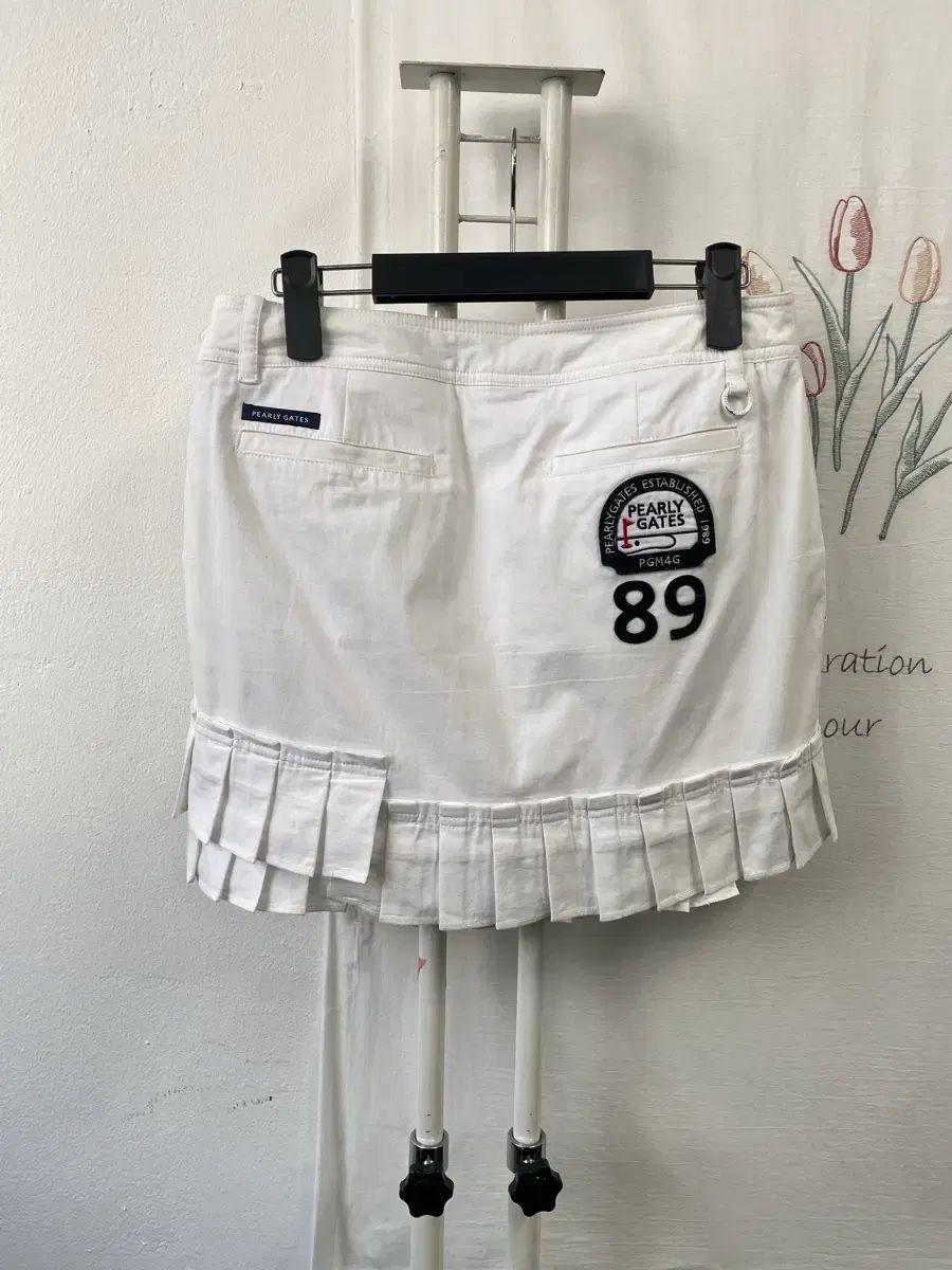 パーリーゲイツ PEARLY GATES 白 ゴルフ プリーツ スカート - メルカリ