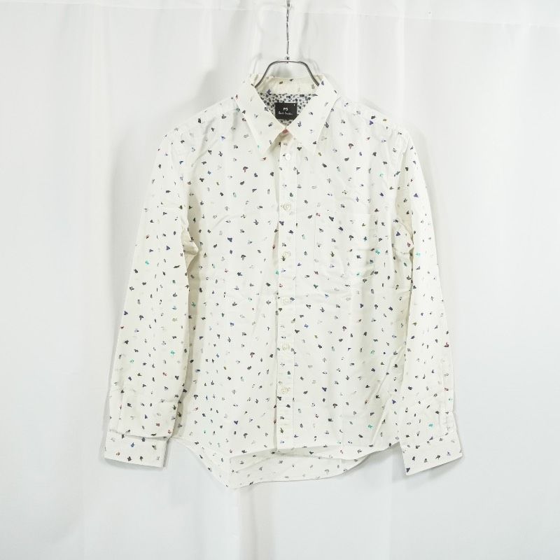 Paul Smith ポールスミス 長袖シャツ Lサイズ 総柄 コットン100% 日本