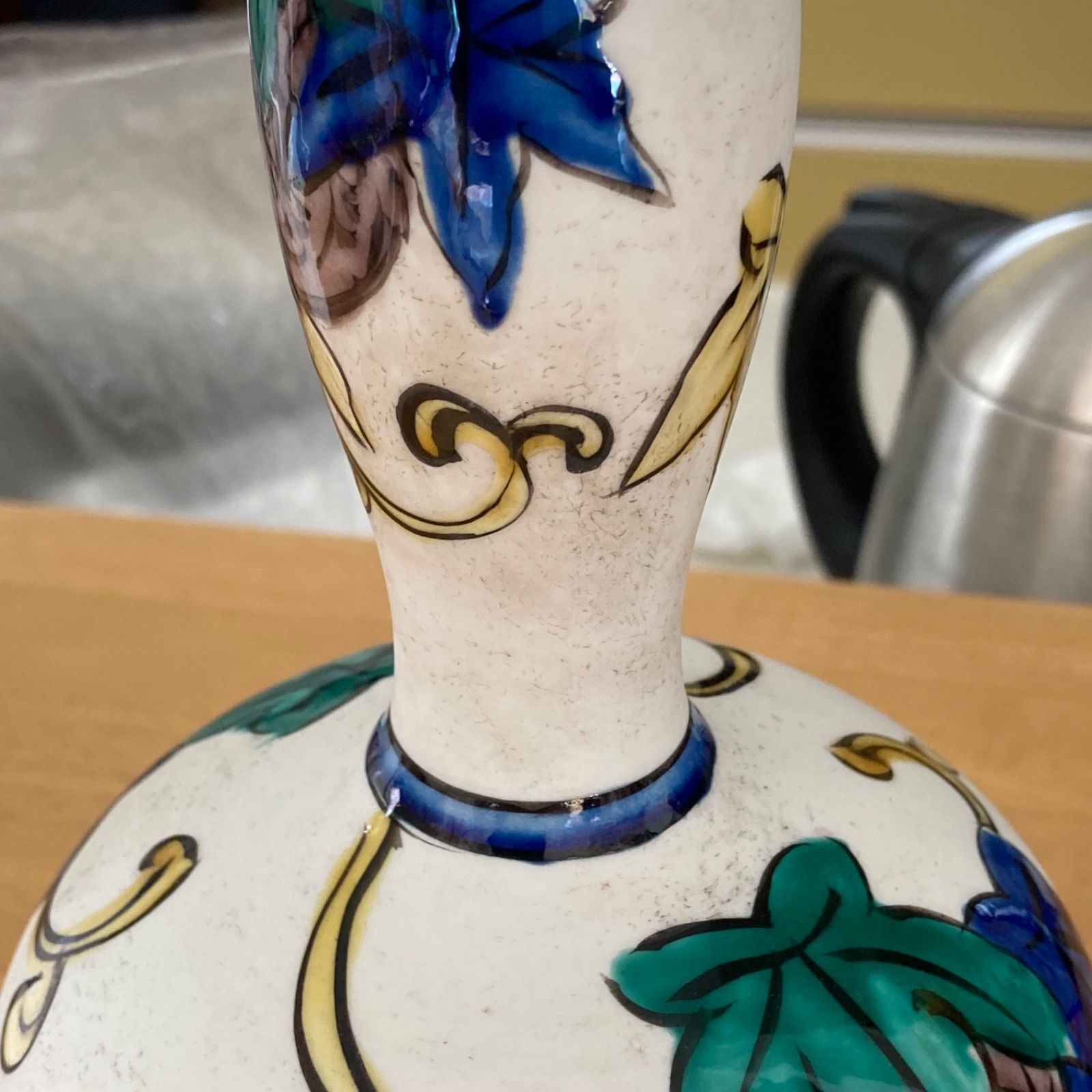 花瓶 花差し 陶器 ひょうたん型 和モダン インテリア 中古 高さ約30cm