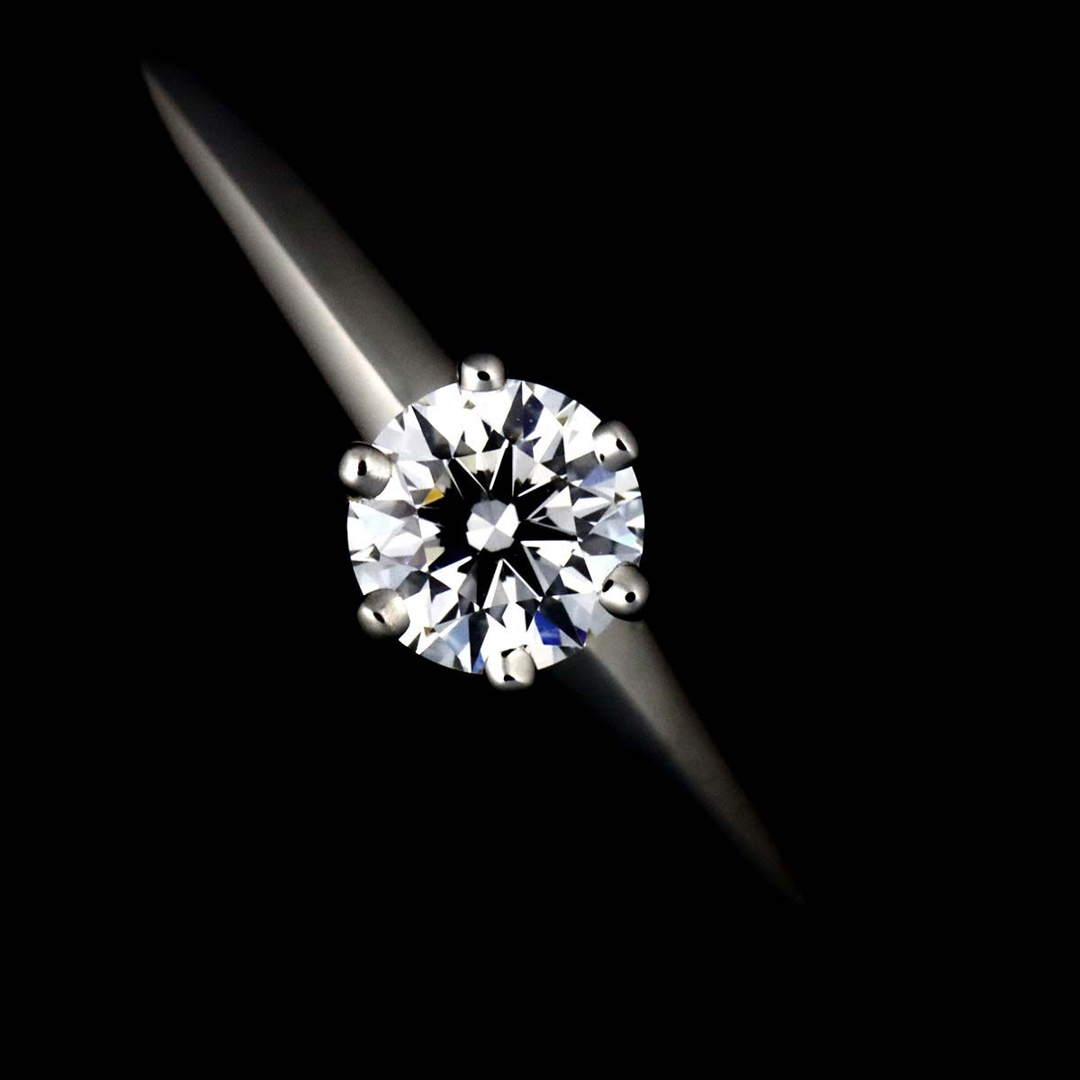 ティファニー TIFFANY&Co. ソリティア 9号 リング ダイヤ 0.24ct Pt