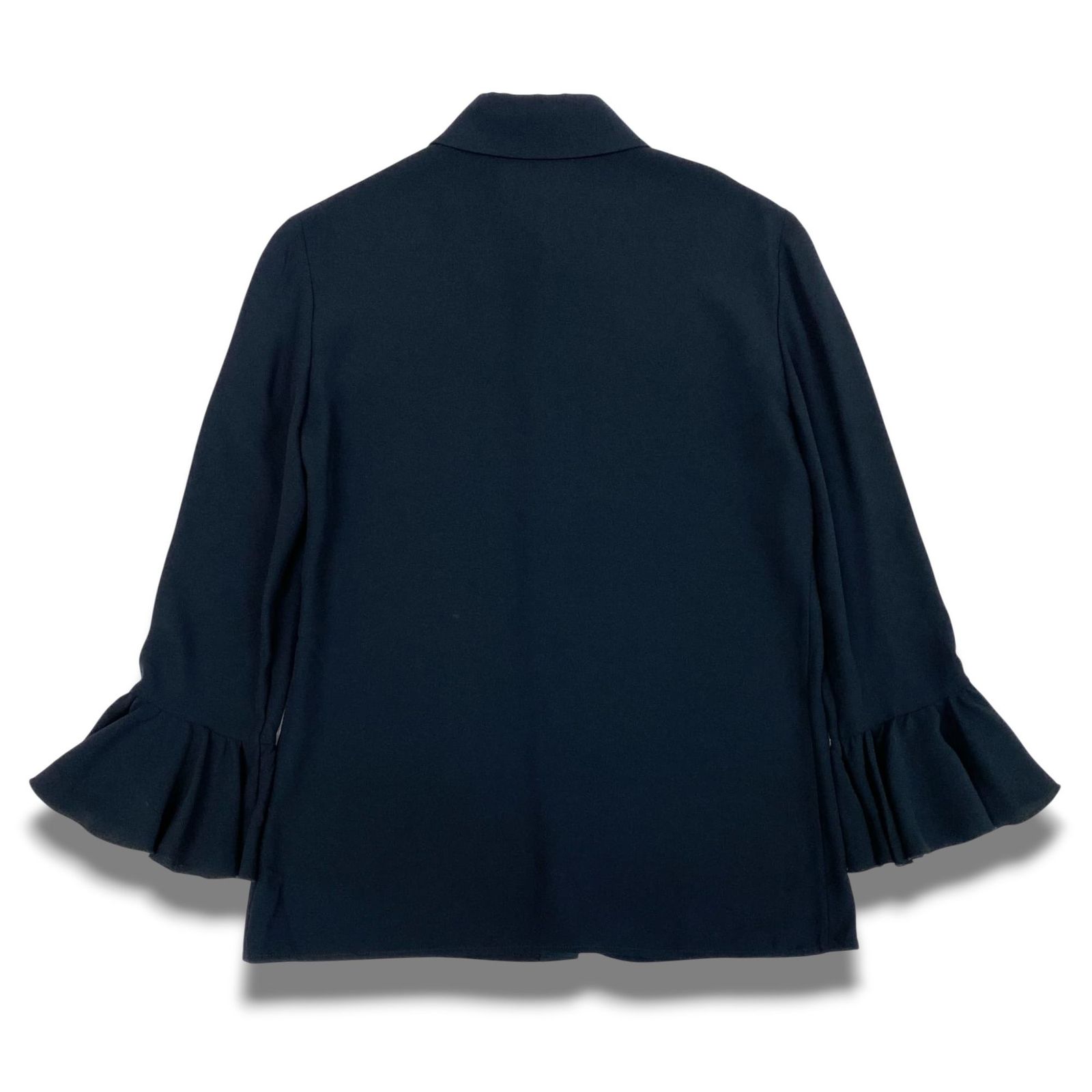 Eb23 CELINE セリーヌ フリルスリーブ ブラウス 長袖シャツ トップス
