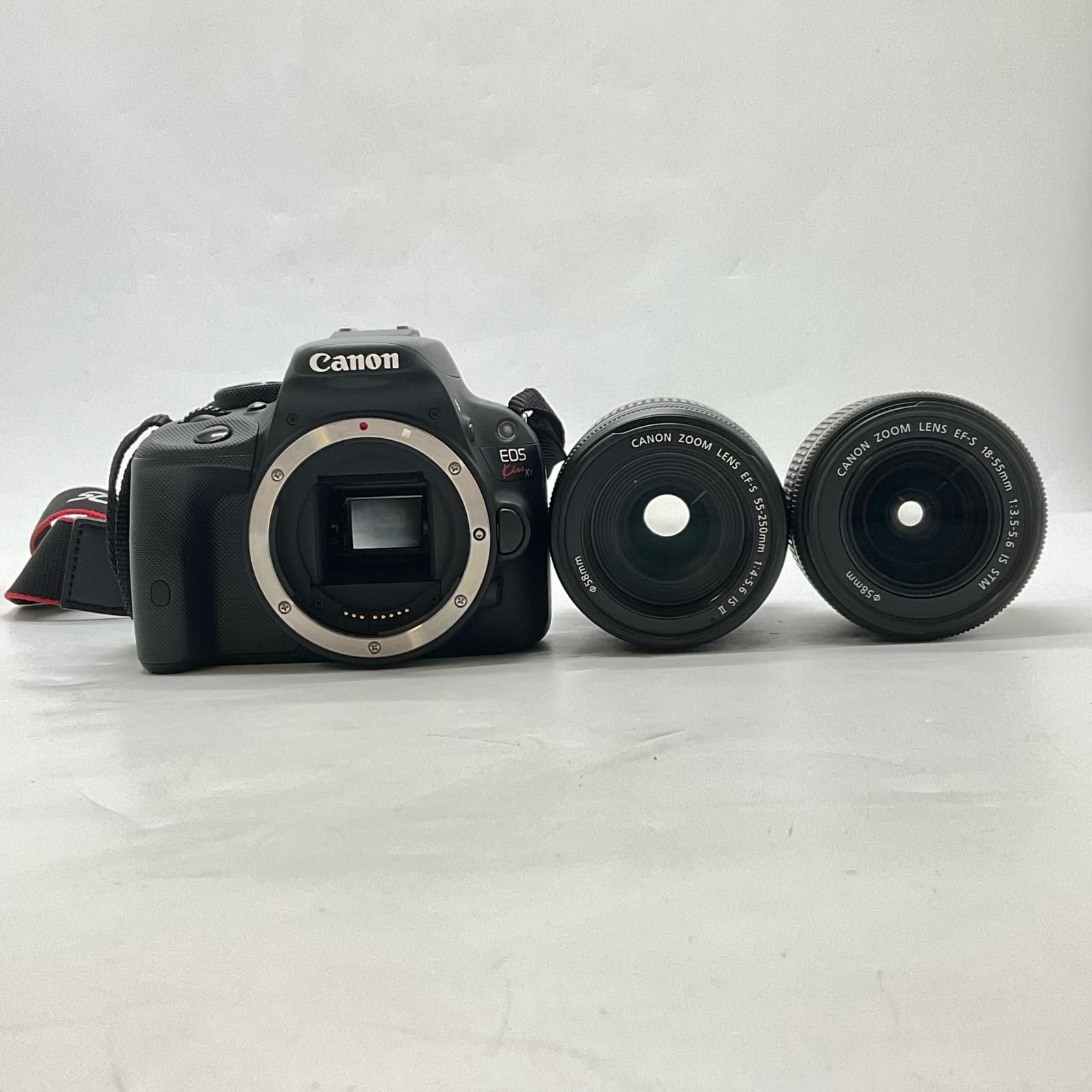 全額返金保証】【最速発送】Canon デジタル一眼 EOS Kiss X7 ダブル 