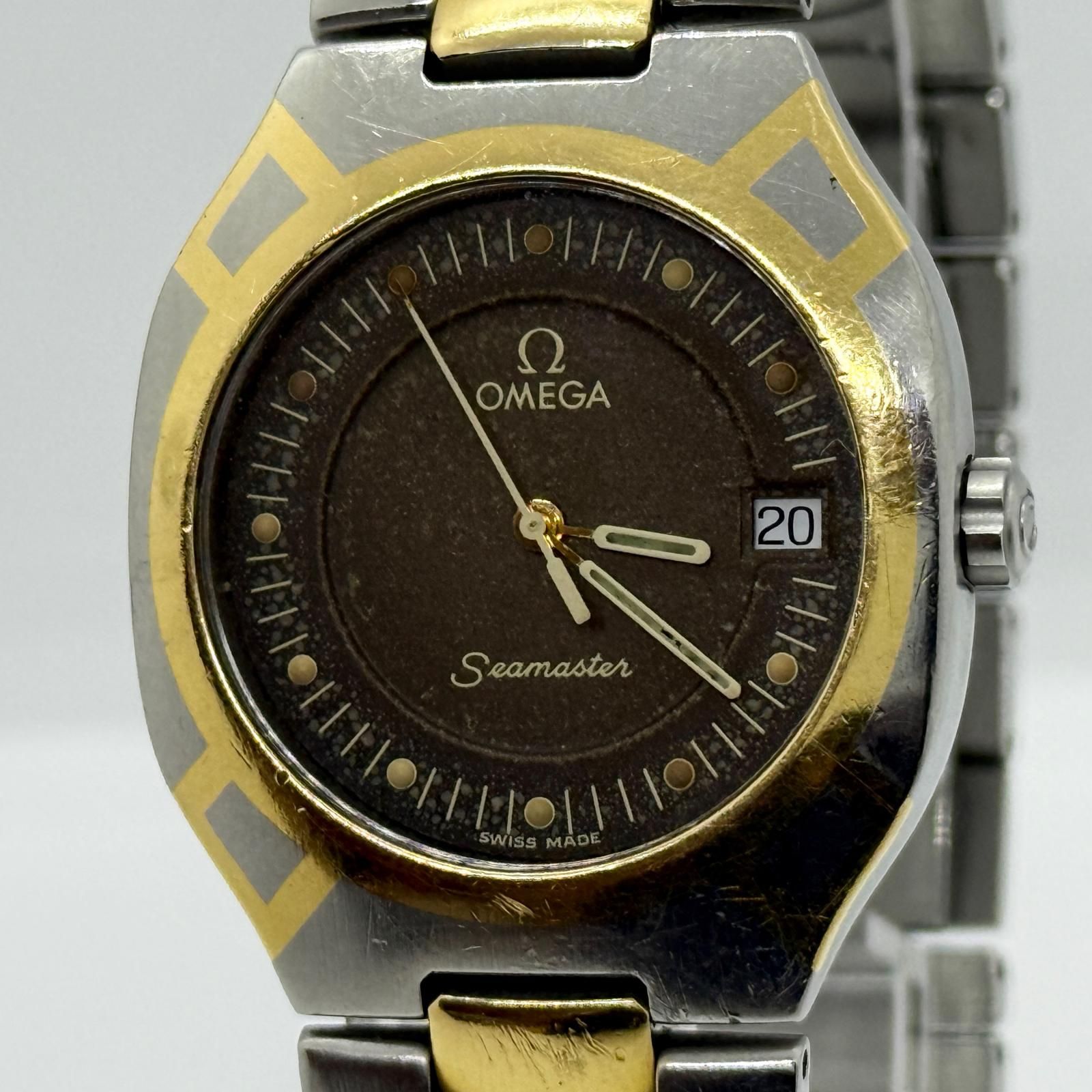 OMEGA オメガ SEAMASTER シーマスター ポラリス グレー QZ メンズ
