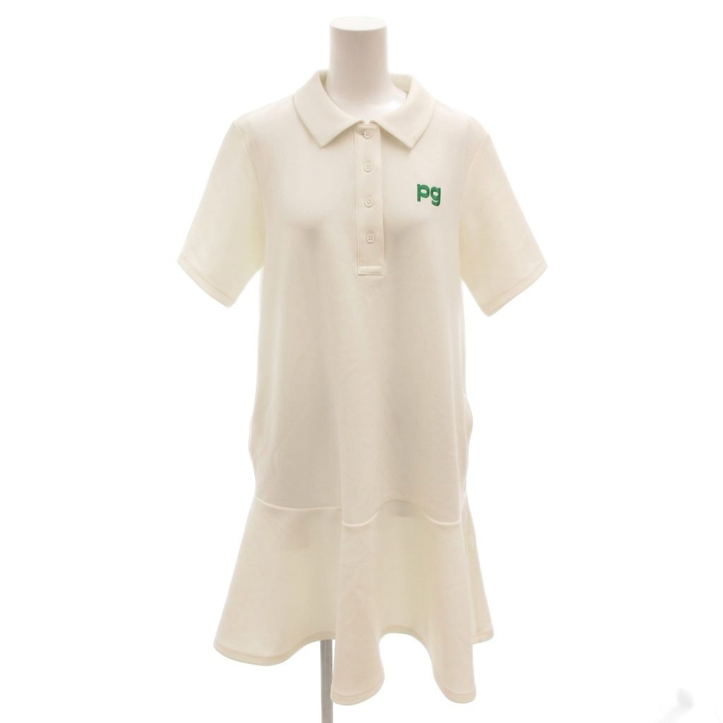 パーリーゲイツ PEARLY GATES ワンピース フレア 半袖 ロゴ刺繍 ロング