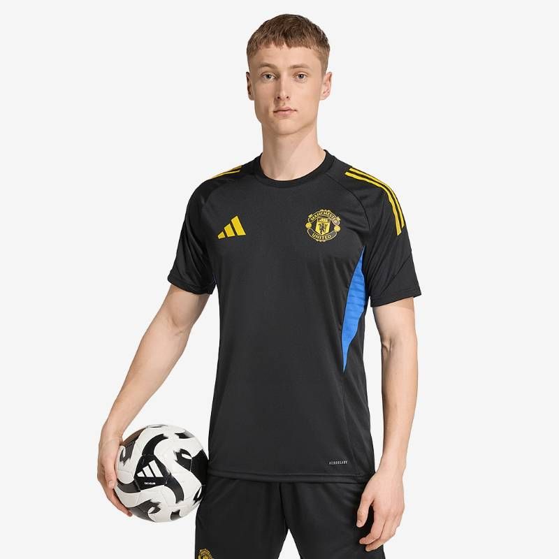 【送料無料・匿名配送】adidas アディダス マンチェスターユナイテッド 25/26 Tiro 25 トレーニングウェア 練習着 Tシャツ 半袖 黒（ブラック）新品 正規品