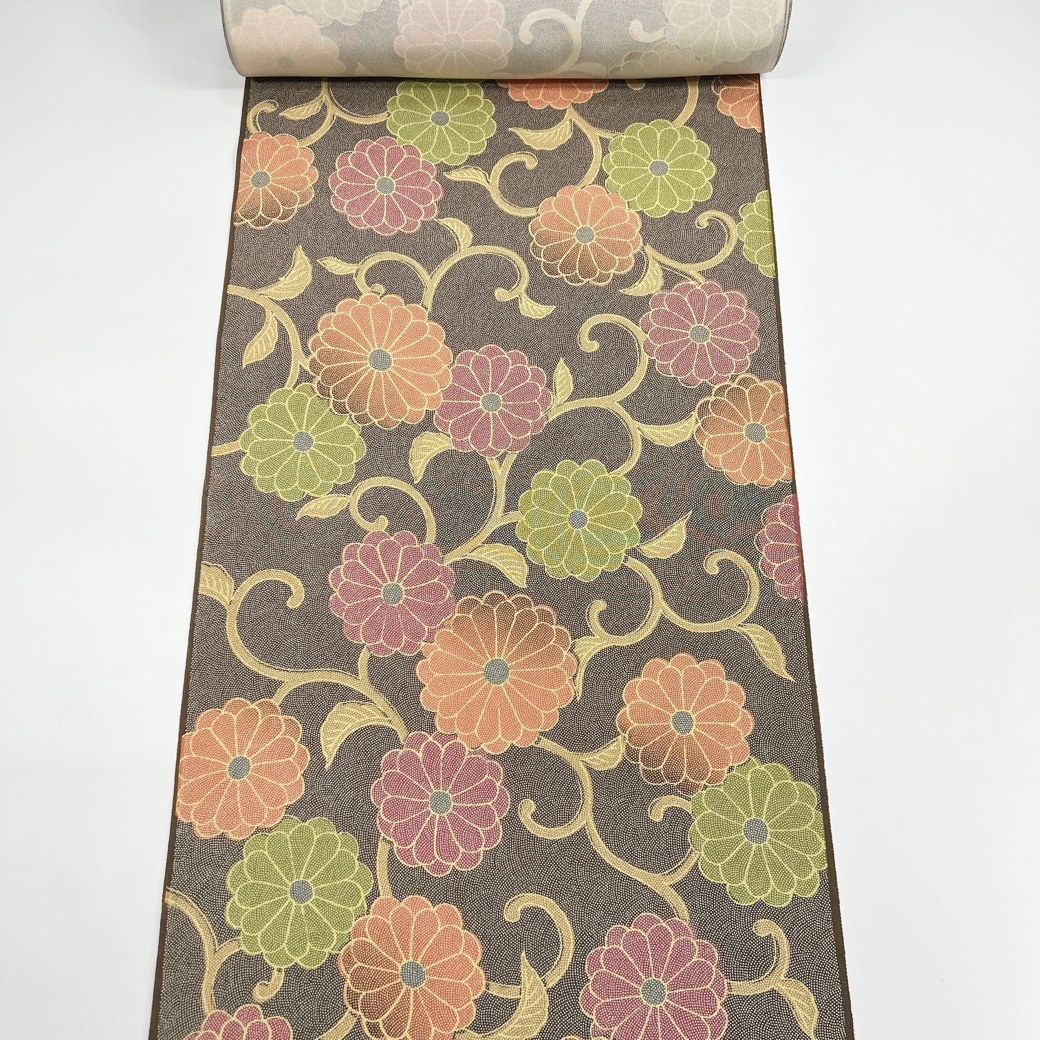 江戸小紋無形文化財彫形染 反物 正絹 同梱購入歓迎 リメイク用 和裁