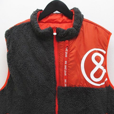 アンパスィ and per se ゴルフウェア リバーシブル 中綿 ボア ベスト