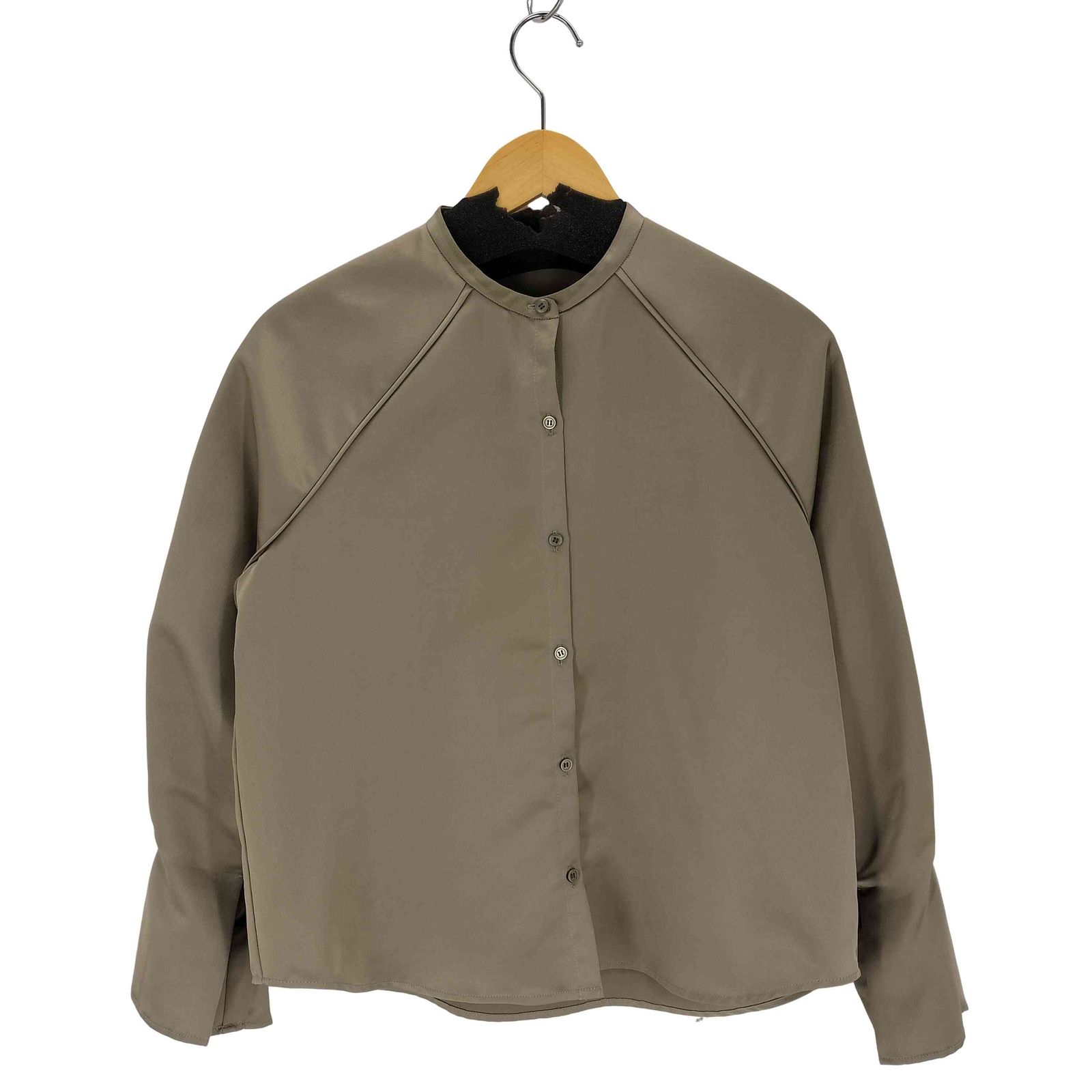 アニュアンス anuans サテンパイピングラグランブラウス レディース