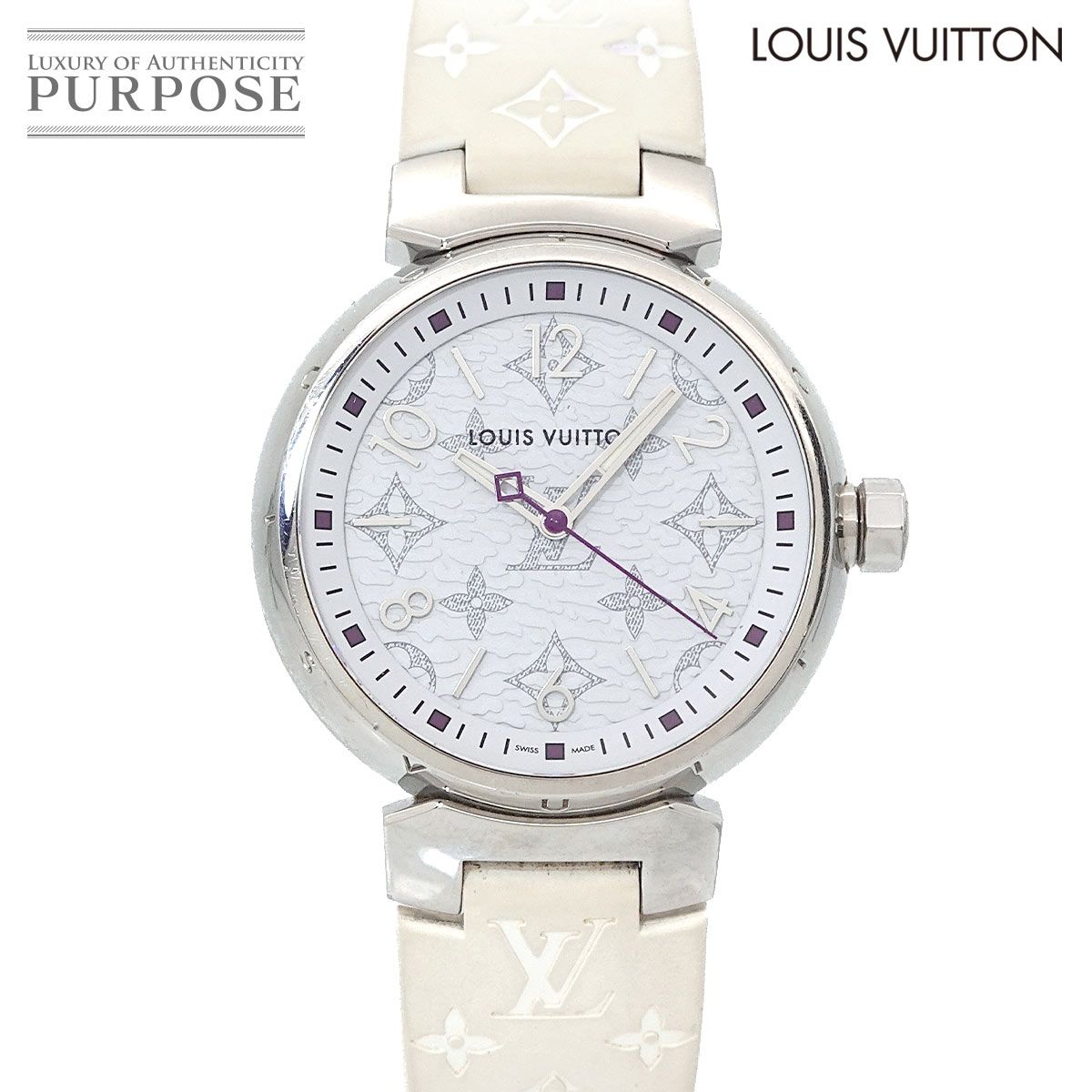 ルイ ヴィトン LOUIS VUITTON タンブールMM モノグラムホワイト QA116