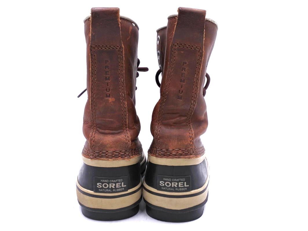SOREL ソレル NL1718-206 Premium レザー 本革 ブーツ size24/茶x黒
