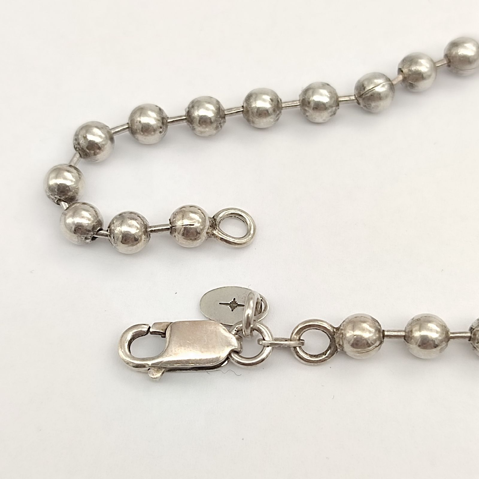 美品】SAAD サード ボールチェーンネックレス SILVER シルバー925 23.0