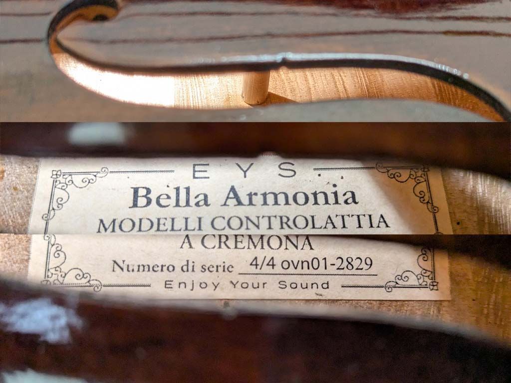 EYS Bella Armonia 4／4 ovn01-2829 バイオリン ベッラアルモニア