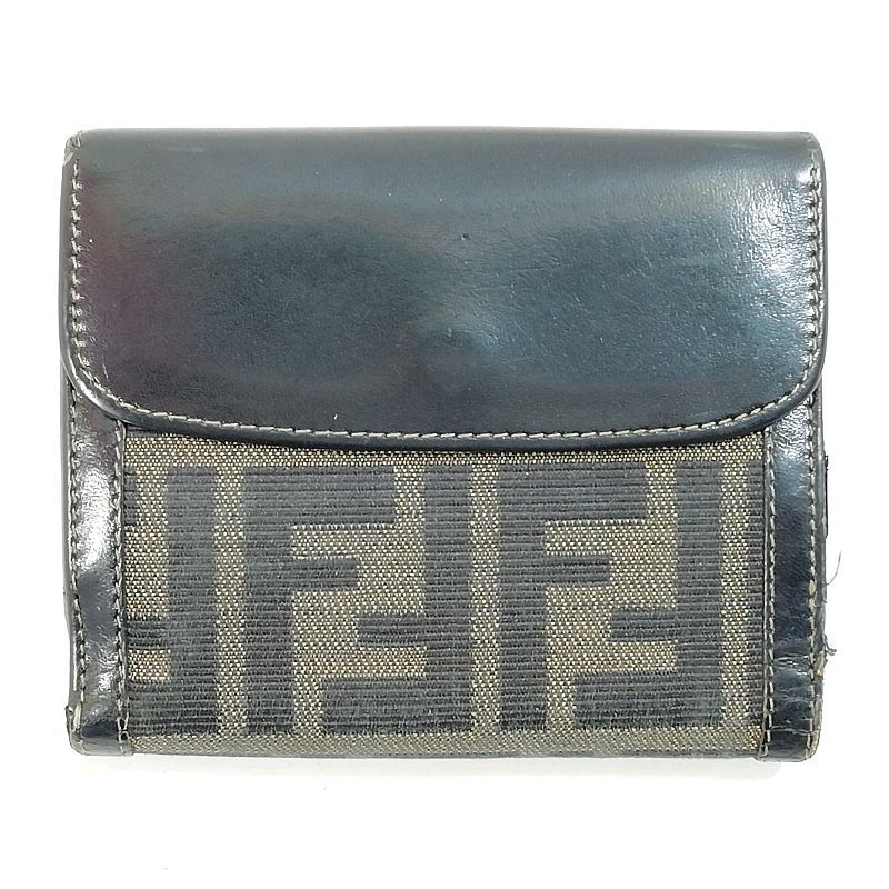 中古】【送料無料】FENDI フェンディ 2251-12671-079 ズッカ柄 2つ折り