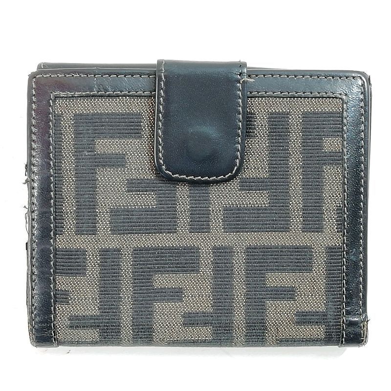 中古】【送料無料】FENDI フェンディ 2251-12671-079 ズッカ柄 2つ折り