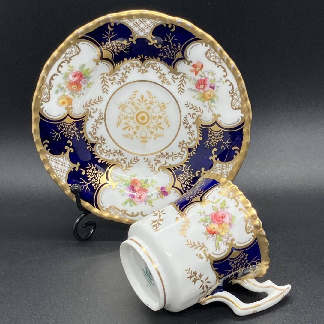 アンティーク コールポート バットウィング カップ & ソーサー ハンド