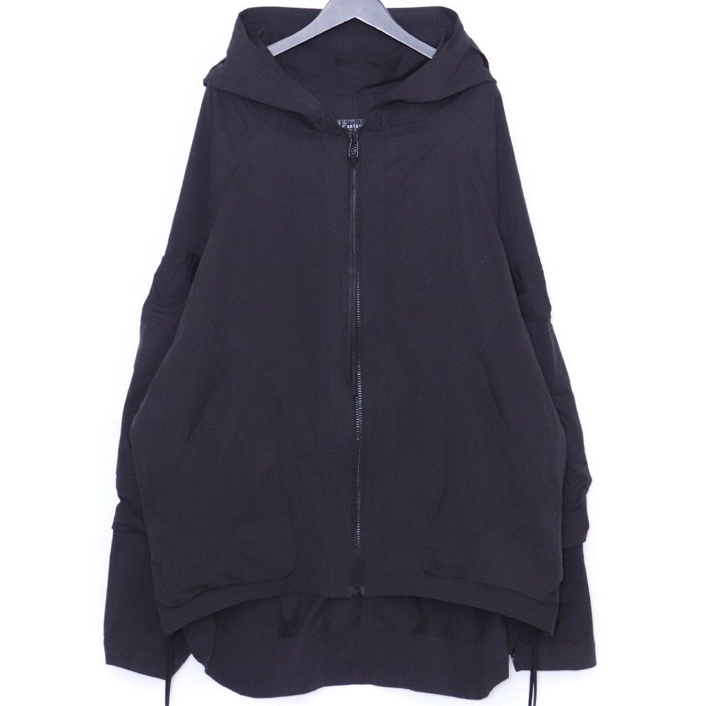 A.F ARTEFACT Big Pocket Hoodie Zip Blouson Fサイズ ブラック ag