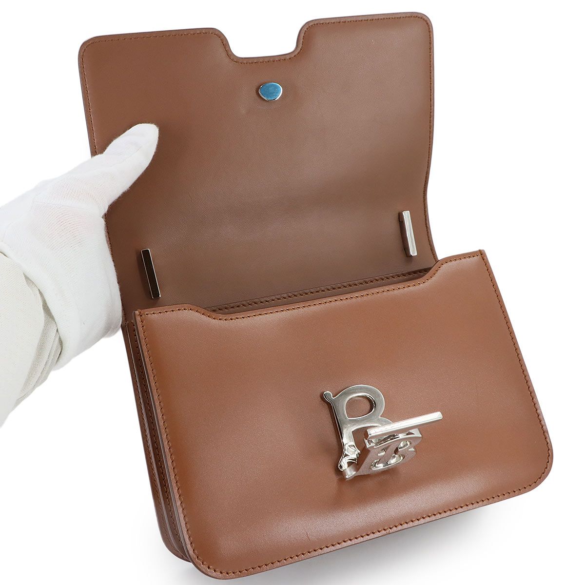 新品同様 バーバリー BURBERRY スモール TB ショルダー バッグ レザー