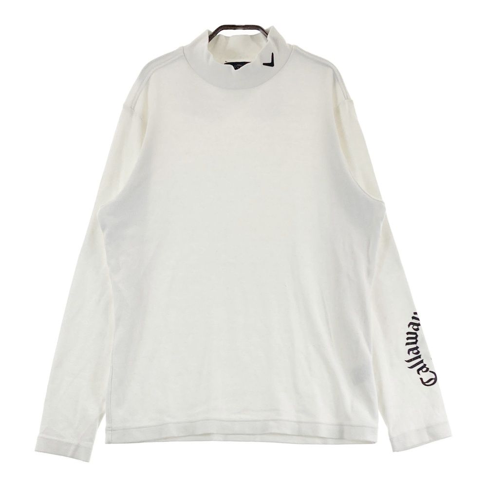 サイズ：L CALLAWAY キャロウェイ ハイネック 長袖Tシャツ ホワイト系
