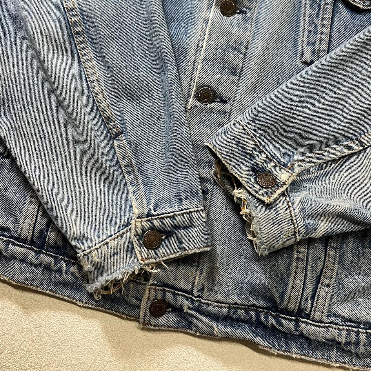 80s ITALY Levi's 70503 ボロ デニムジャケット Gジャン リーバイス