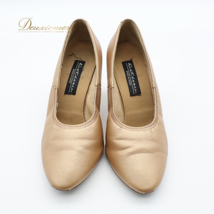 社交ダンス 衣装 スタンダード シューズ 22 1/2サイズ ブラウン系