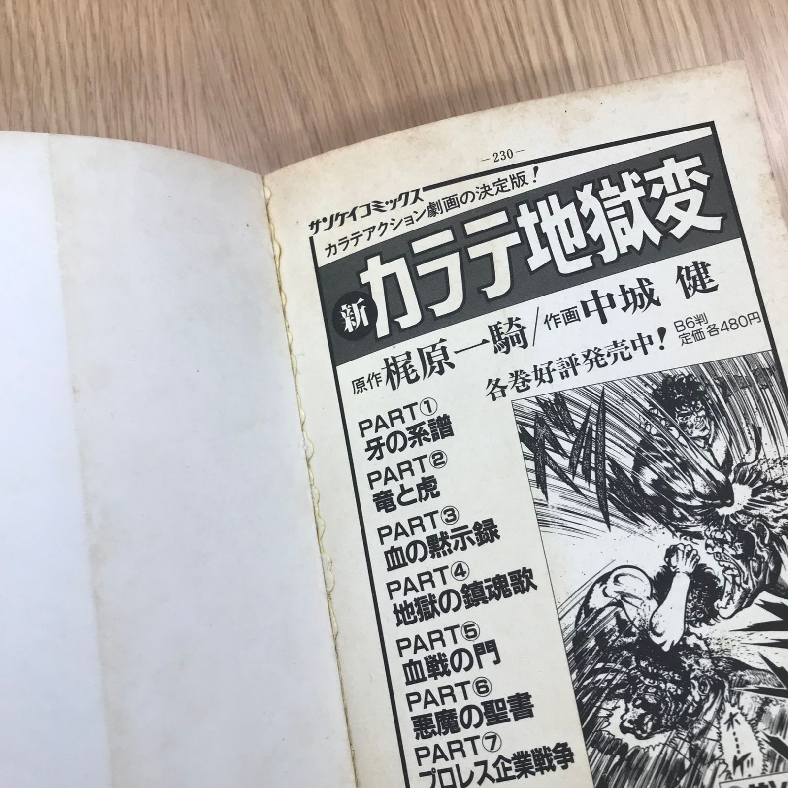 新・カラテ地獄変 8巻/【作者】中城健／梶原一騎/GF-0226010592-YP