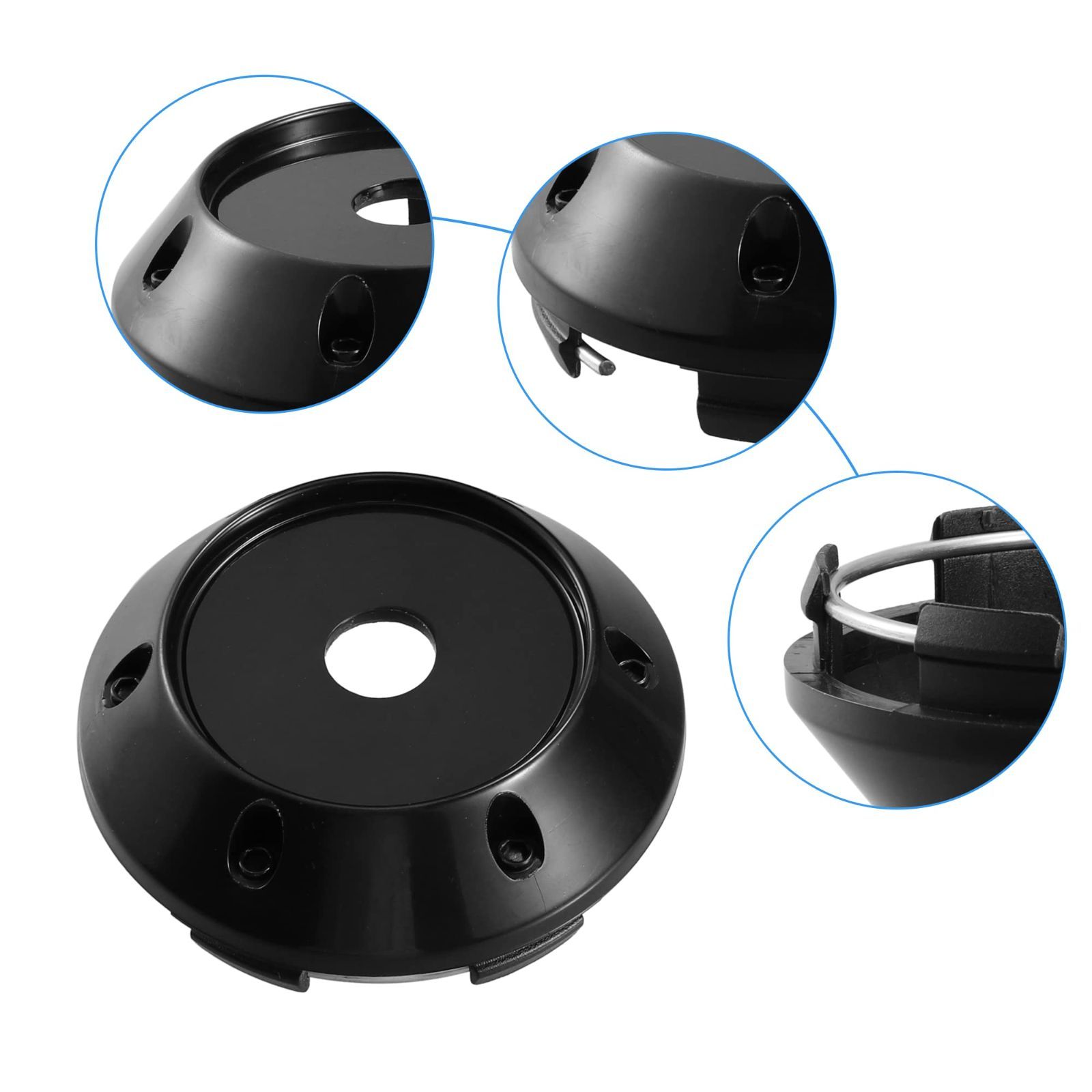 数量限定】ブラック 6クリップ mm 4個 68 ホイールリムハブセンター