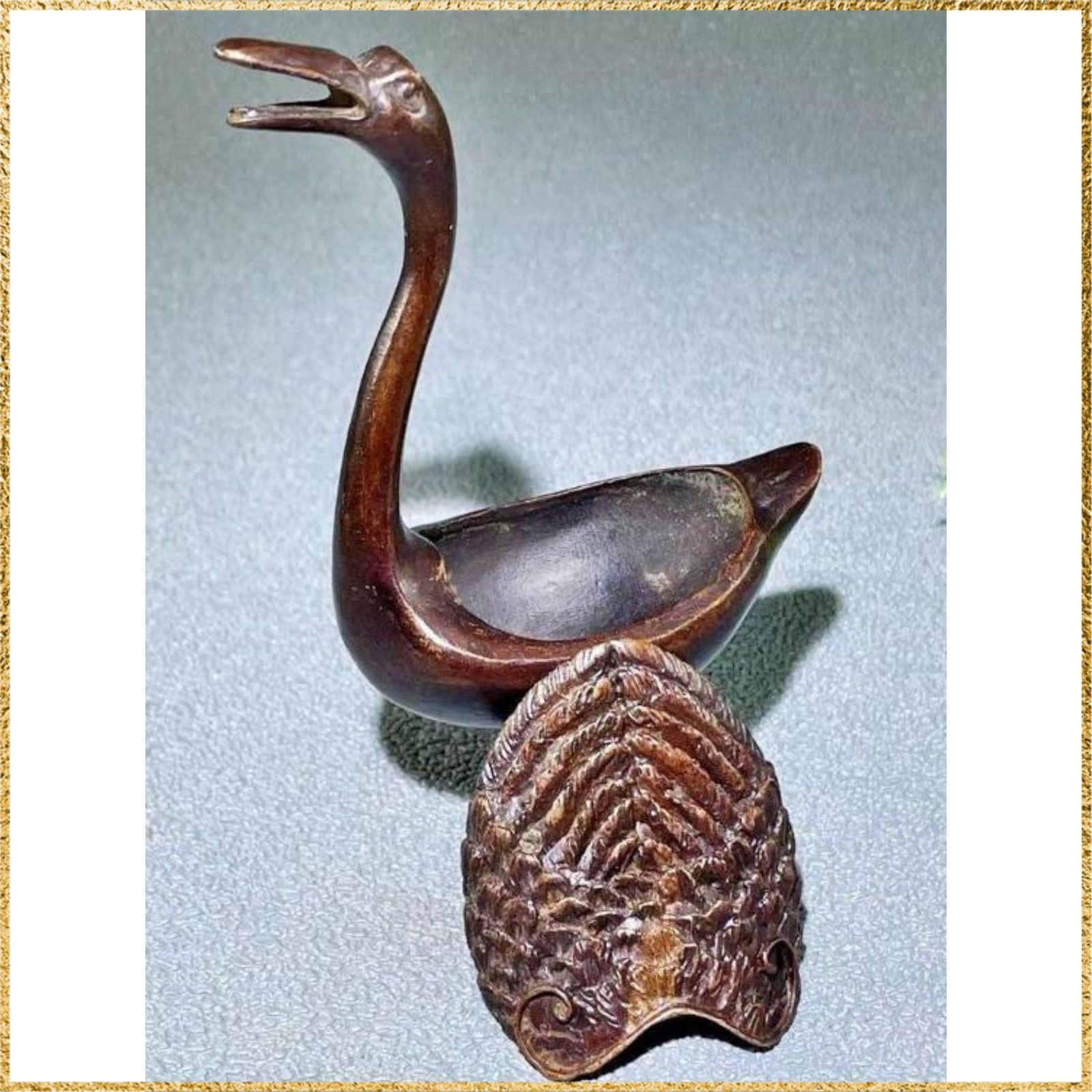 ☆送料無料☆ [SAISAC] 茶道具 香炉 香道具ガチョウ 置物 アンティーク