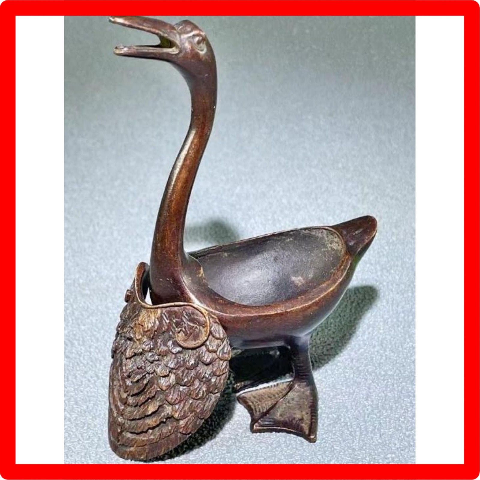 ☆送料無料☆ [SAISAC] 茶道具 香炉 香道具ガチョウ 置物 アンティーク