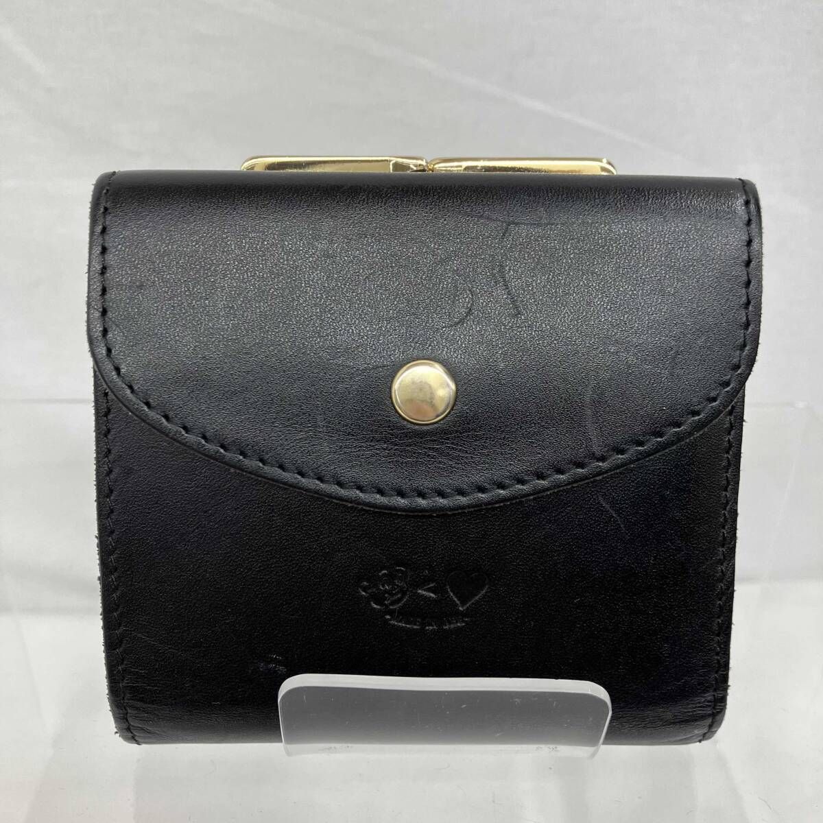 KAOYORINAKAMI／カオヨリナカミ／二つ折り財布／ブラック kaoyorinakami | Ⅱ wallet leather ☺︎<❤︎ 小物