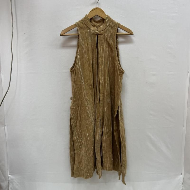 ウサト うさとの服 手織り 天然草木染 チャイナ風デザイン ロング