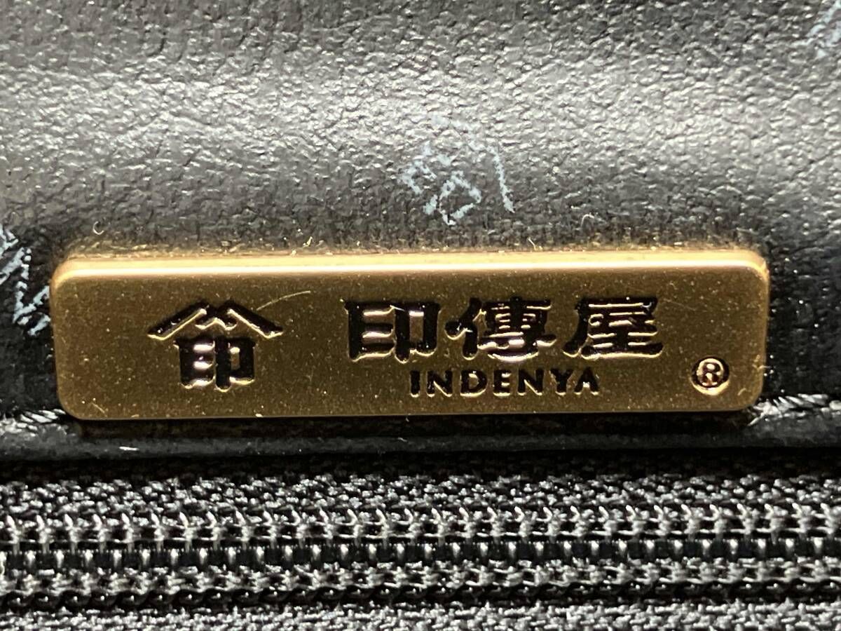 印傳屋 INDEN-YA 甲州印伝 ハンドバッグ 唐草柄 ブラック - メルカリ