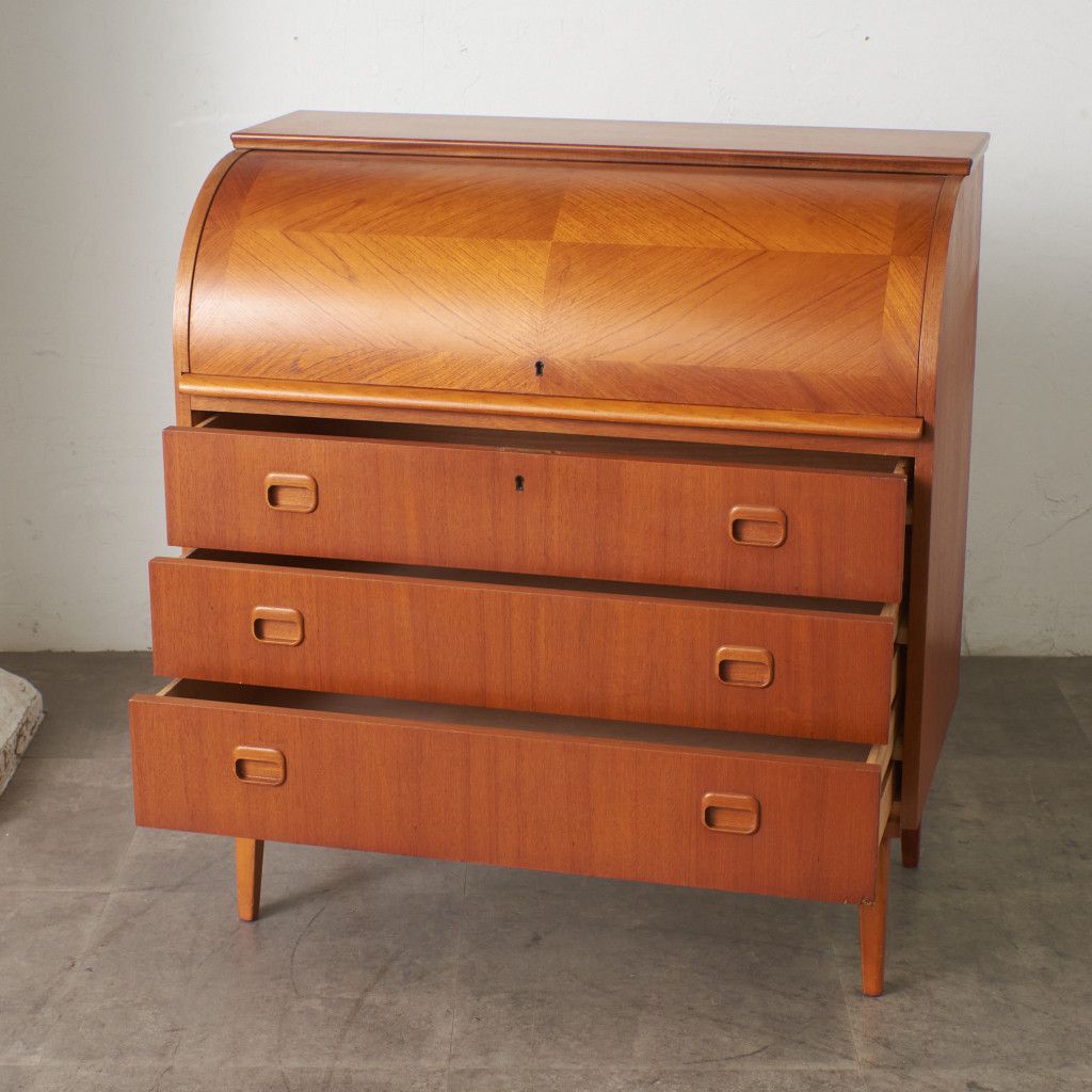 スウェーデン ヴィンテージ ロールトップ ライティングビューロー Egon