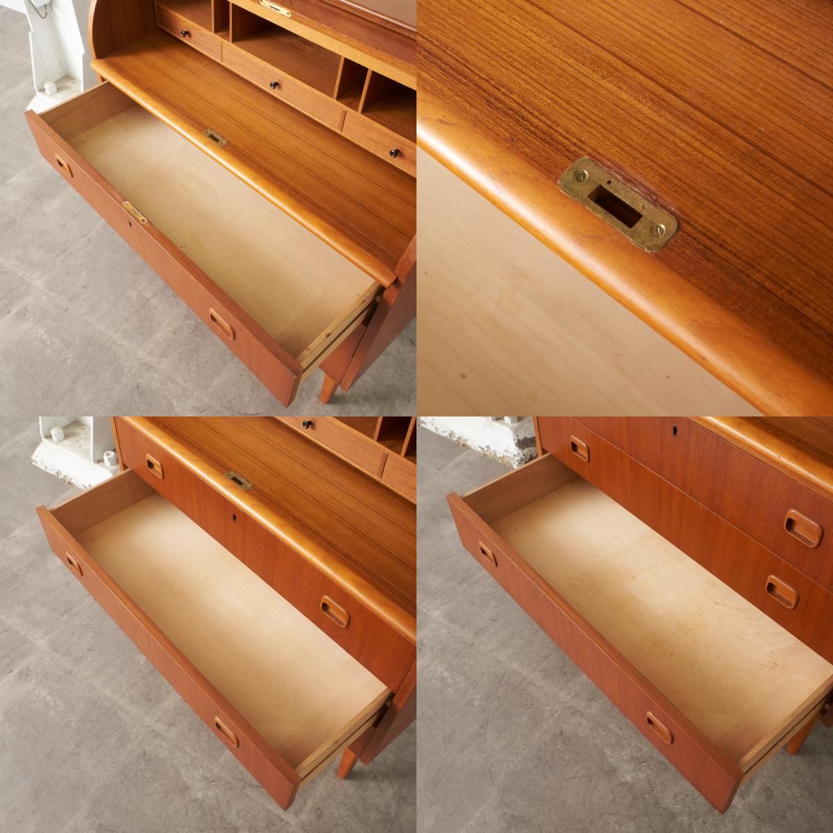 スウェーデン ヴィンテージ ロールトップ ライティングビューロー Egon