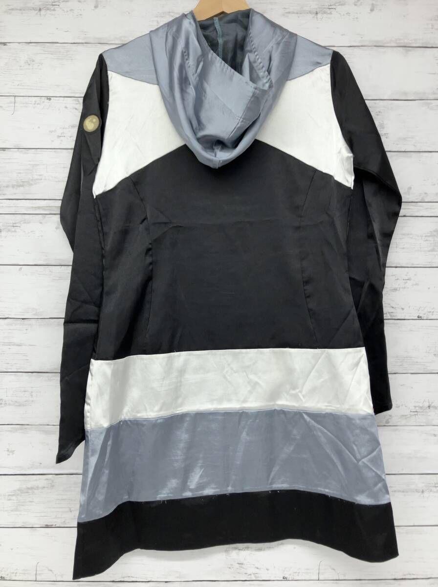 FOTUS 長袖ワンピース／Sサイズ／グレー ホワイト ブラック／使用感