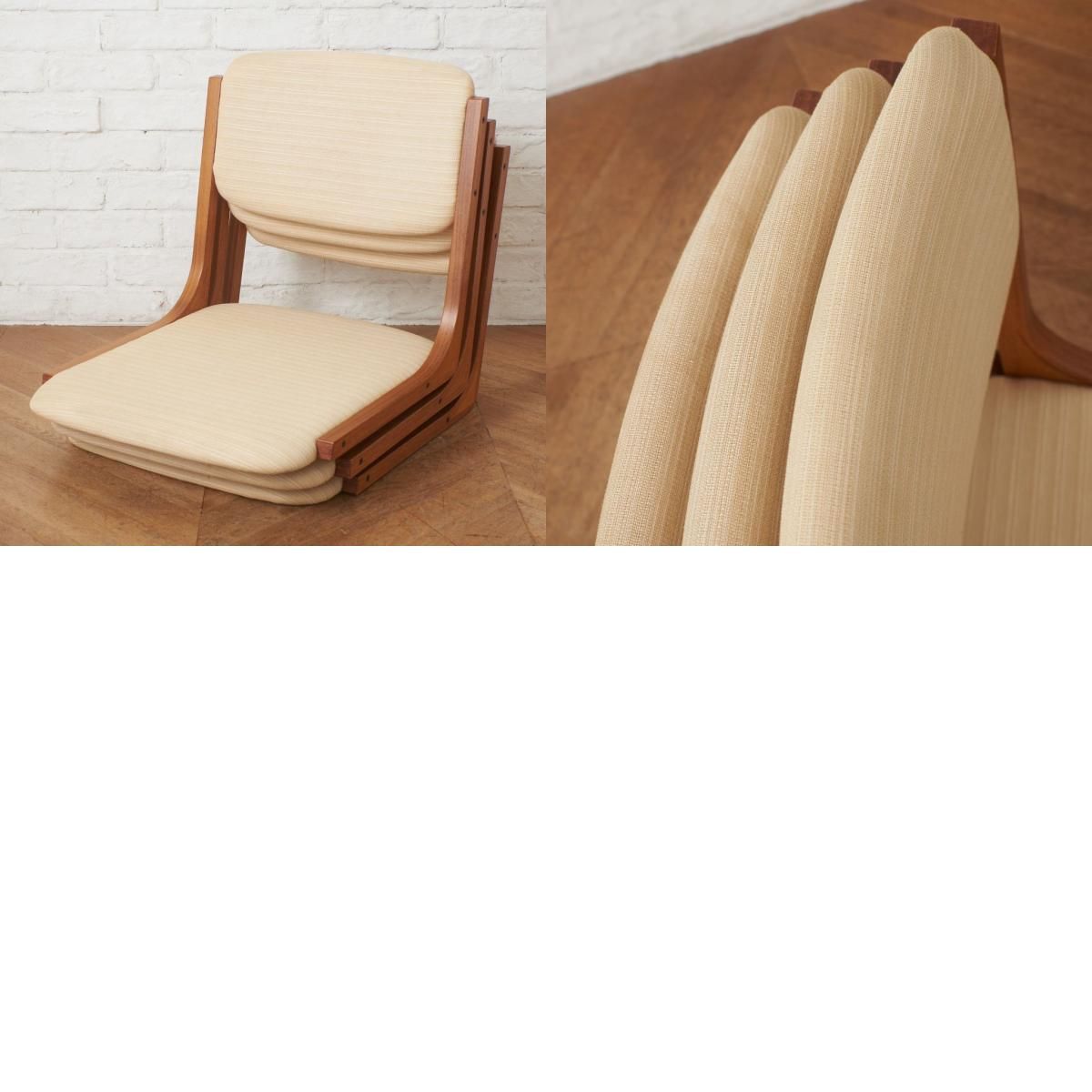 3脚セット 天童木工 Tendo 座椅子 プライウッド 曲げ木 座イス