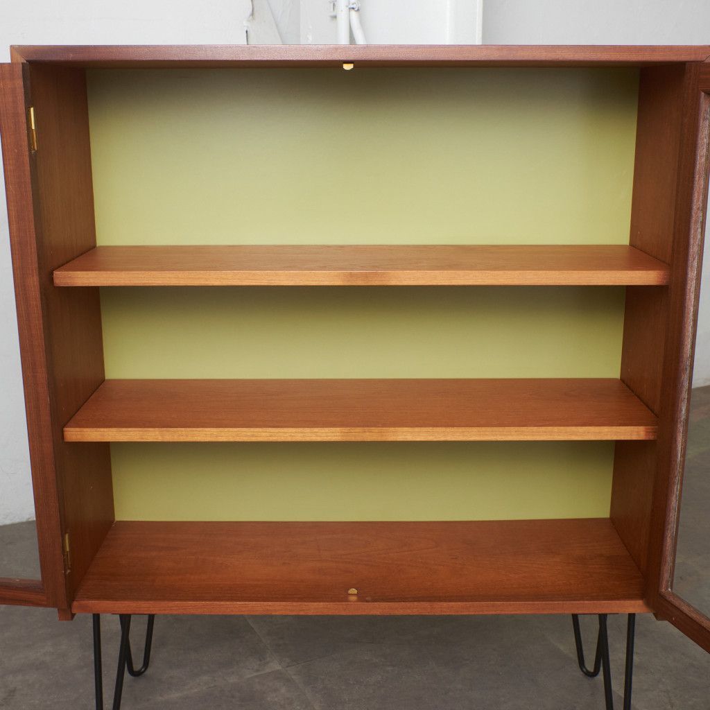 鍵付 G-PLAN Sierra ヴィンテージ ブックケース チーク シェルフ