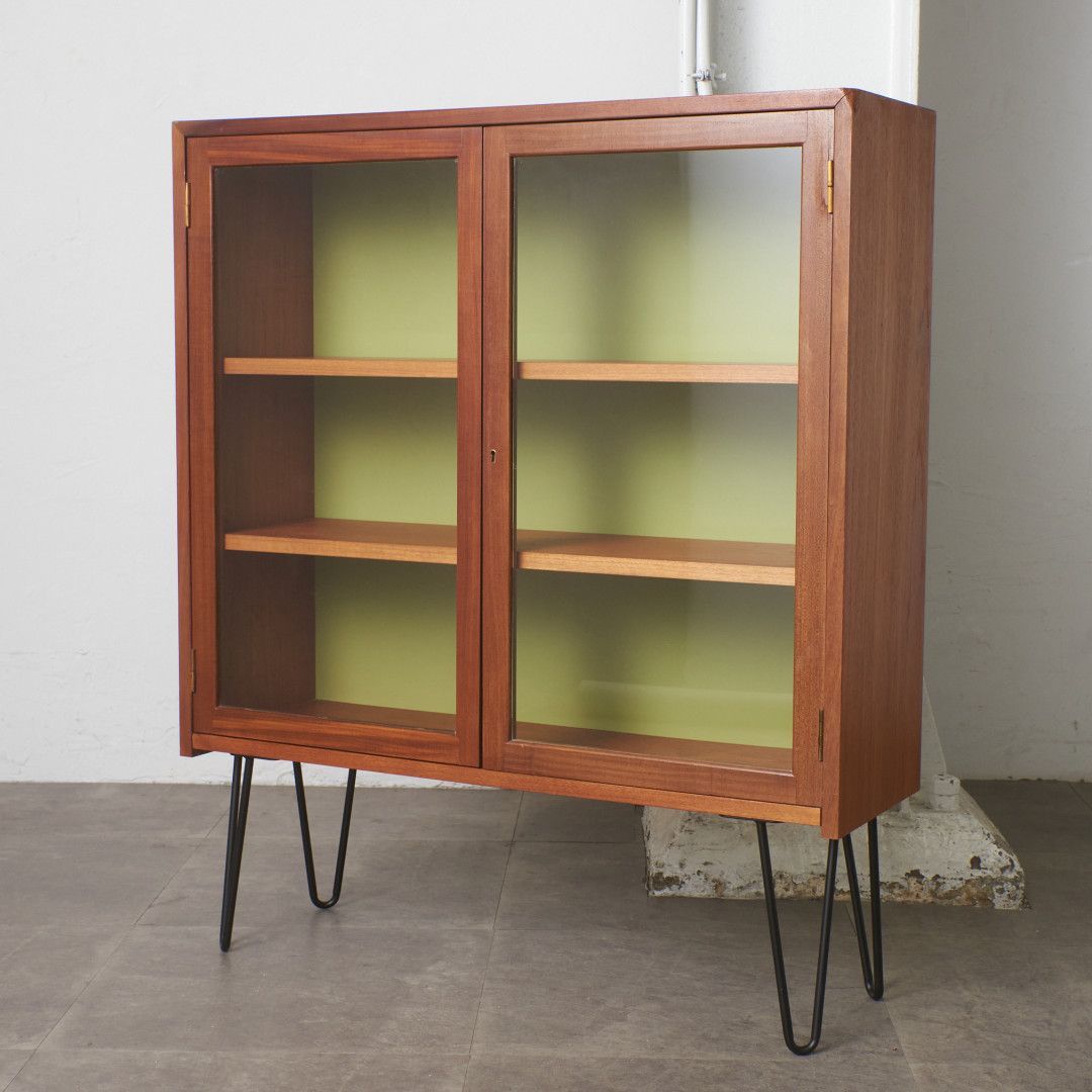 鍵付 G-PLAN Sierra ヴィンテージ ブックケース チーク シェルフ