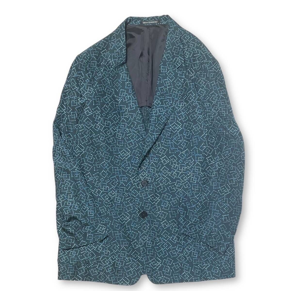 12ss YOHJI YAMAMOTO POUR HOMME 袴期 総柄ドットシルクジャケット 